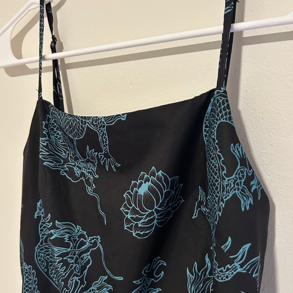 Black Dragon Mini Shift Dress - Picture 2 of 13